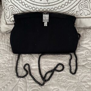 Vintage Rodo evening bag rhinestones strap